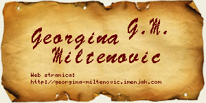 Georgina Miltenović vizit kartica